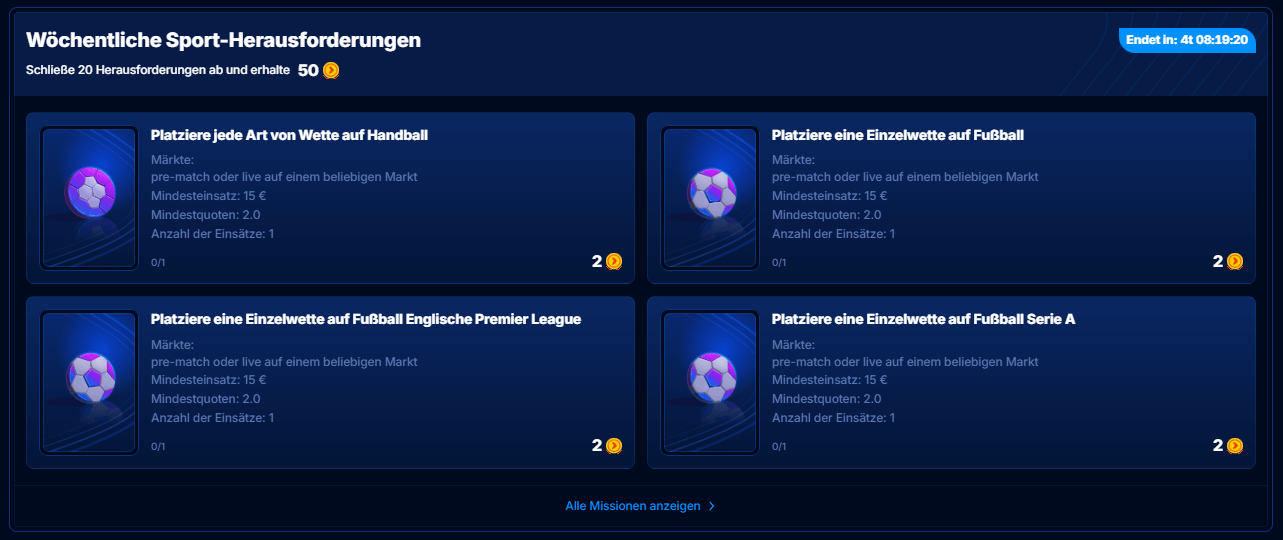 Missionen in den BoomerangBet Erfahrungen