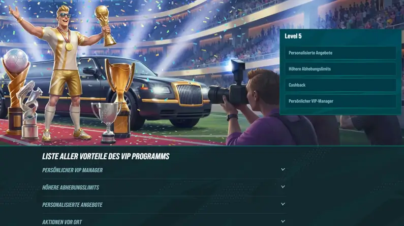 Level 5 vom Golisimo VIP-Programm