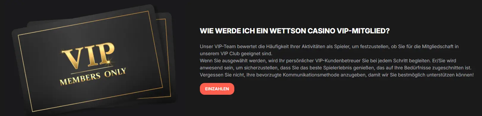 VIP-Programm bei Wettson
