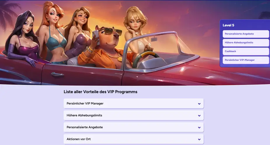 Level 5 im Spinbara VIP-Programm